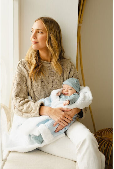 Interbaby Blanket Nursery Swaddling Blankets Bee Nest Gray 80x110cm