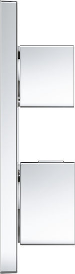 Grohe Grohtherm Cube Комплект смесител и захранване за вграждане за душ кабина Сребрист Grohe Grohtherm Cube Комплект смесител и захранване за вграждане за душ кабина Сребрист