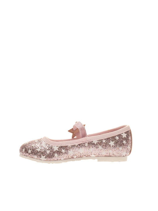 Kids Ballerinas with Elastic Strap Pink