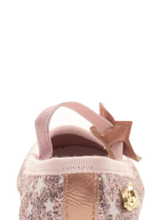 Kids Ballerinas with Elastic Strap Pink