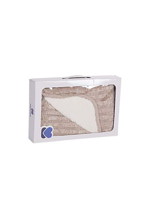 Kikka Boo Κουβέρτα Αγκαλιάς & Λίκνου Sherpa Πλεκτή Καφέ 75x100εκ.