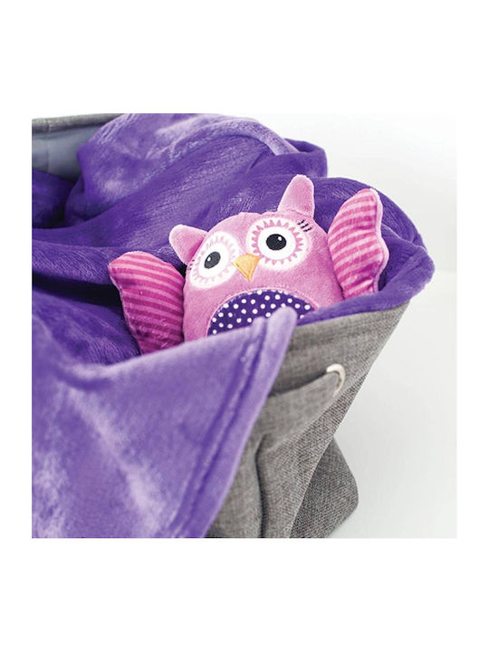 Zoocchini Κουβέρτα Αγκαλιάς & Λίκνου Fleece Μωβ 100x65.5εκ.