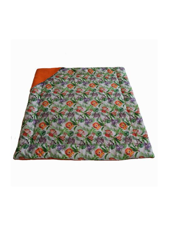 Decocraft Blanket Nursery Swaddling Blankets Jungle Cotton Orange 90x90cm