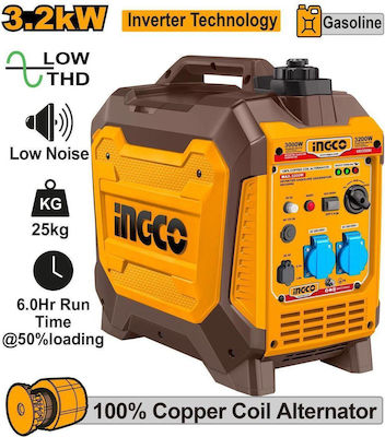 Ingco Generator Suitcase Inverter Gasoline Two-stroke with Maximum Power 4kVA