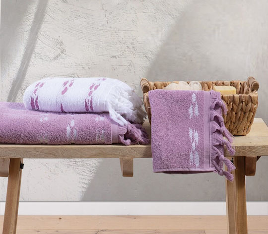 Nef-Nef Homeware Prosop de mână Garnet 30x50cm. Garnet Mauve Greutate 500gr/m²