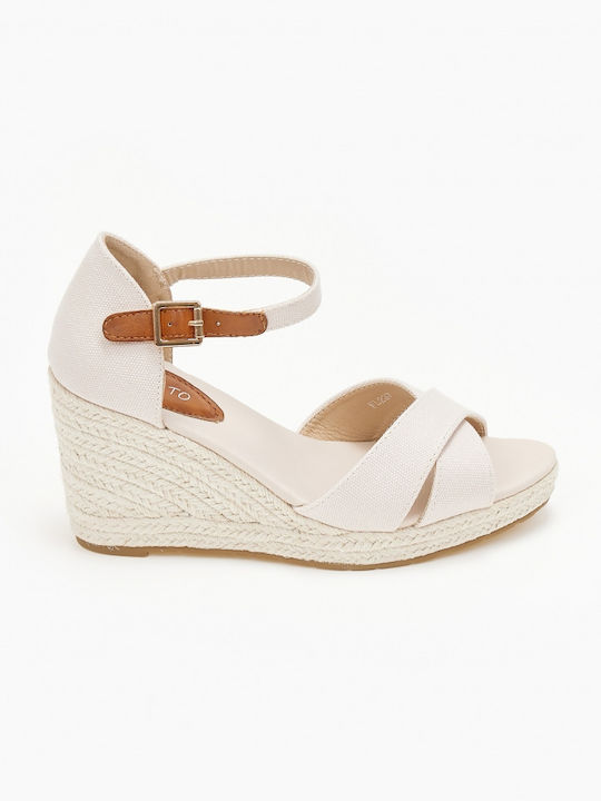 Damenplattformen im Espadrilles-Stil Beige