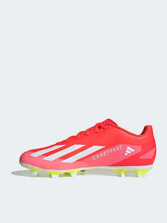 adidas X Crazyfast Club Football Shoes with Cleats Solar Red / Cloud White / Team Solar Yellow 2