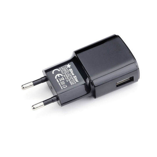 Blue Star Φορτιστής και Καλώδιο micro USB 5W Μαύρος (ML003549)