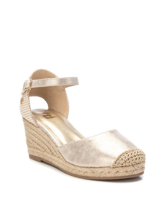 Xti Women's Synthetic Leather Espadrilles Gold