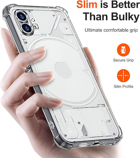 Techsuit Shockproof Clear Umschlag Rückseite Silikon Transparent (Nichts Telefon (1))