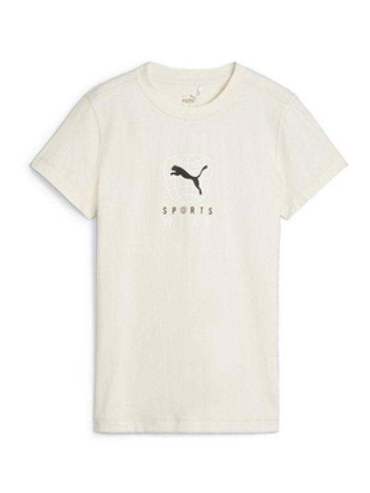 Puma Γυναικείο Αθλητικό T-shirt Μπεζ