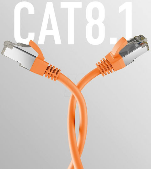 EFB S/FTP Cat.8.1 Καλώδιο Δικτύου Ethernet 1m Πορτοκαλί