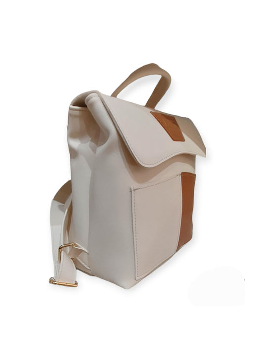 De Raggi Damen Tasche Rucksack Beige