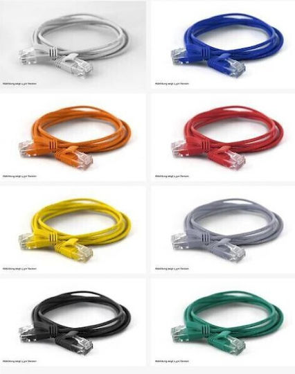 Wantec U/UTP Cat.7 (10Gbps) Καλώδιο Δικτύου Ethernet 0.25m Πορτοκαλί