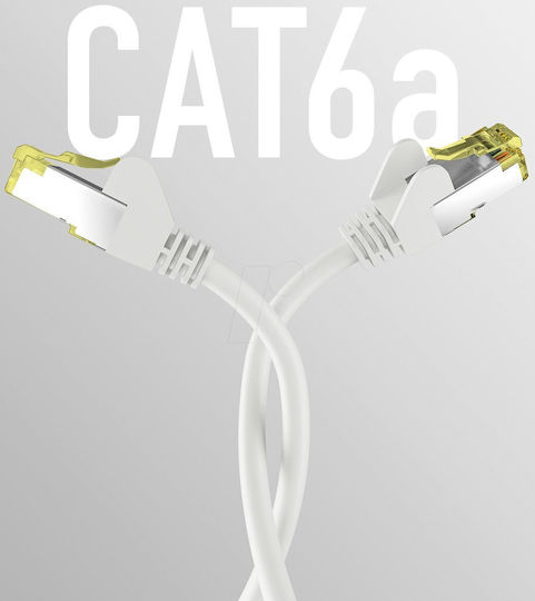 EFB S/FTP Cat.6a (Gigabit) Καλώδιο Δικτύου Ethernet 20m Λευκό