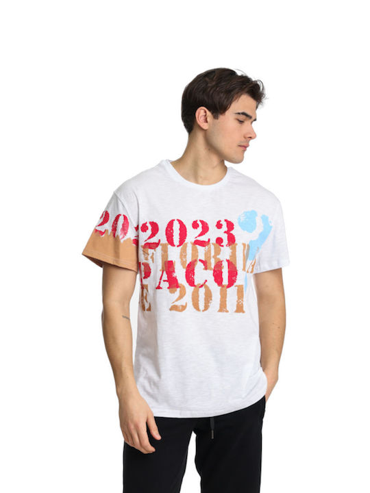 Paco & Co Ανδρικό T-shirt Κοντομάνικο White