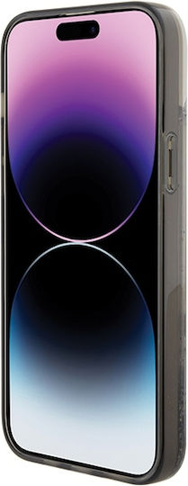 Karl Lagerfeld Liquid Glitter Choupette Umschlag Rückseite Kunststoff Transparent (iPhone 15 Plus / 16 Plus)
