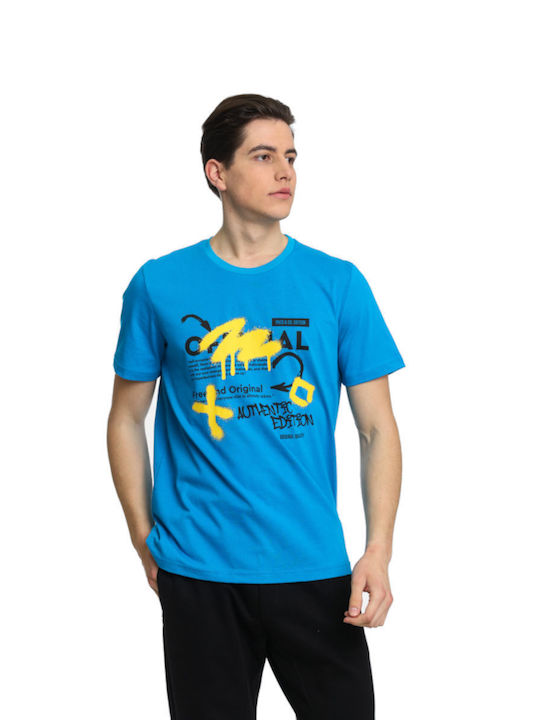 Paco & Co Herren T-Shirt Kurzarm Turquoise