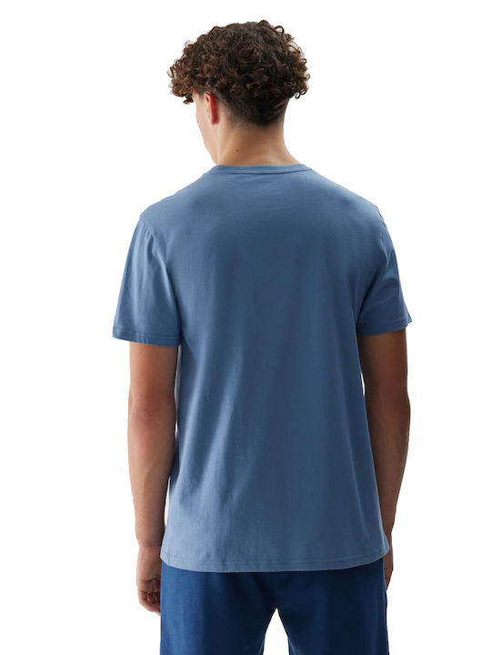 4F Herren T-Shirt Kurzarm Marineblau