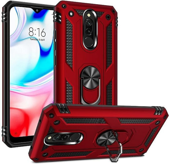 Erbord Back Cover Μεταλλικό Κόκκινο (Redmi 8Honor 8A)