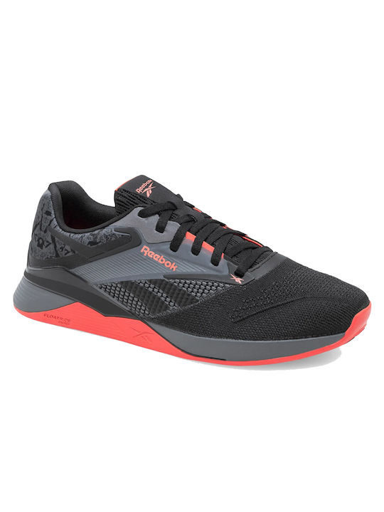 Reebok Nano X4 Sport Shoes Crossfit Pure Grey 6 / Black / Orange Flare