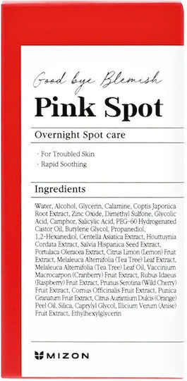 Mizon Bye Blemish Pink Spot Loțiune de Față de Noapte împotriva Imperfecțiunilor 19ml