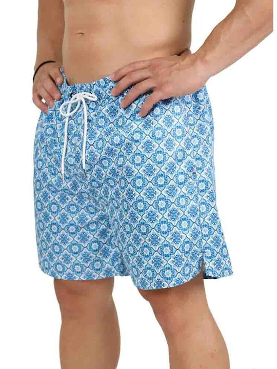 Men's Swimwear Shorts Blue Floral