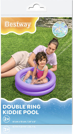 Bestway Kinder Rundes Schwimmbecken 21l Aufblasbar 61x15cm Lila