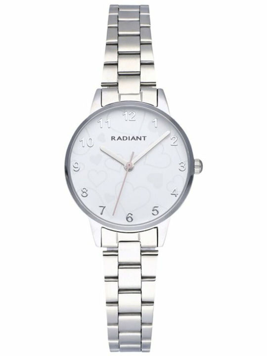 Radiant Γυναικείο Ρολόι 28mm Μπαταρίας με Ασημί Μεταλλικό Μπρασελέ