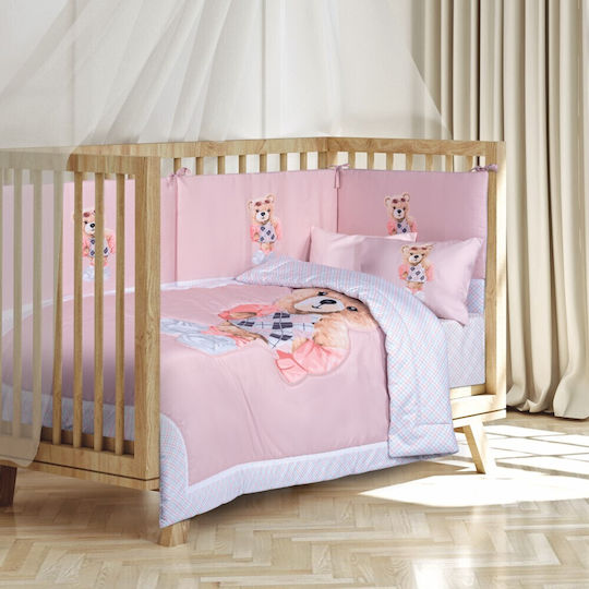 Greenwich Polo Club Baby Quilt 110x150cm Beige, Pink