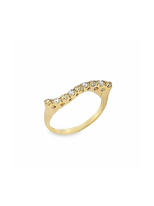 Xryseio Damen Ring mit Zirkonia aus Gold 14K