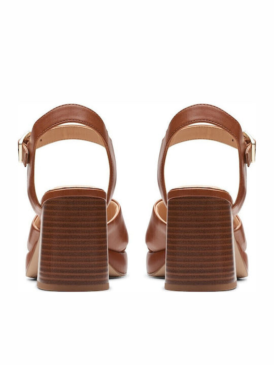 Ritzy75 Rae Din piele Sandale Tabac maro