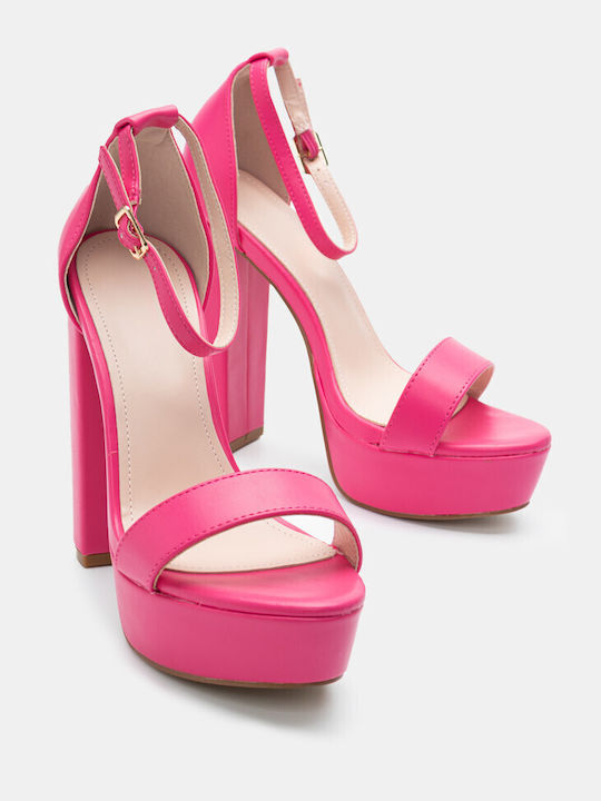 Luigi Platform Women's Sandals Fuchsia