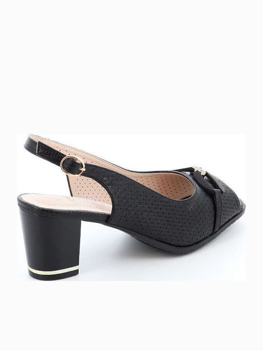 Din piele Sandale Anatomici Negre