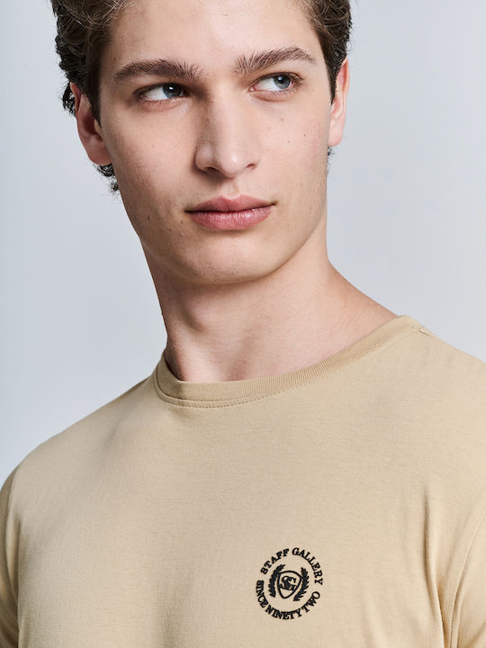 Staff Herren T-Shirt Kurzarm Beige