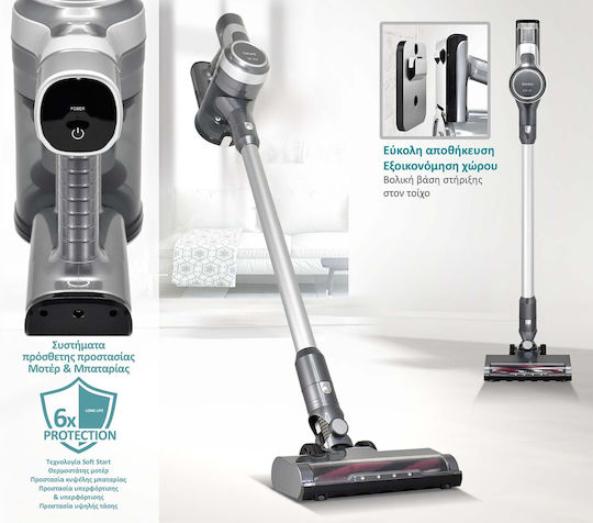 Bruno Rechargeable 2 in 1 Stick & Handheld Vacuum 22.2V Silver BRN-0160