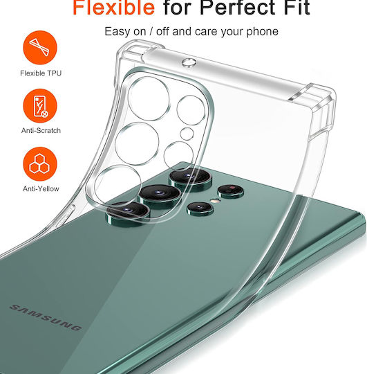 Techsuit Shockproof Clear Задна корица Силикон Прозрачен (Samsung Galaxy S24 Ultra)