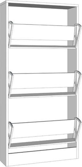 Holz Schuhschrank Base 13 58x18x119cm