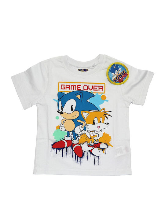 Sega Kids' Pajamas Summer white Sonic Game Over