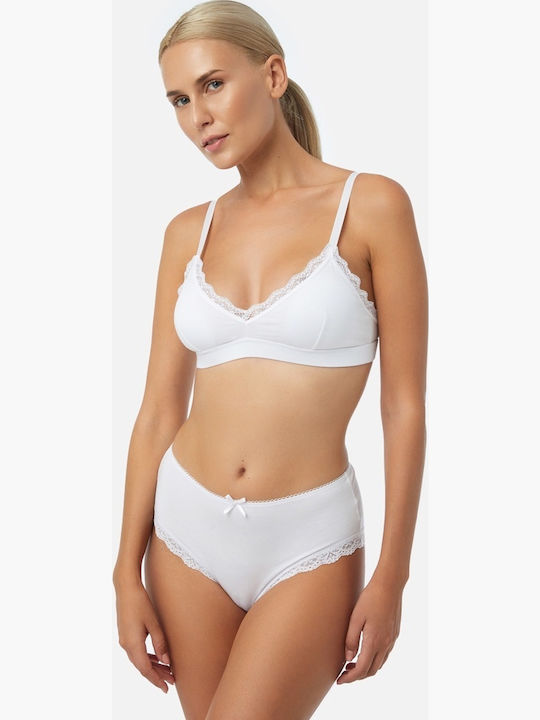 Minerva Women's Bralette Bra White