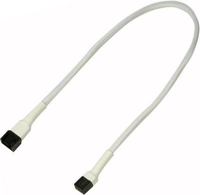 Καλώδιo Nanoxia 3-pin Extension 30 Cm White