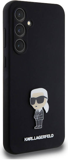 Karl Lagerfeld Ikonik Задна корица Силикон Черен (Galaxy S23 FE)