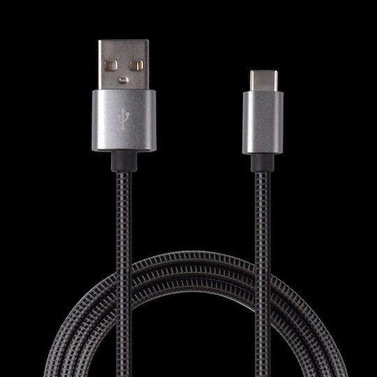2GO USB 2.0 Cable USB-C male - USB-A Γκρι 1m 795812