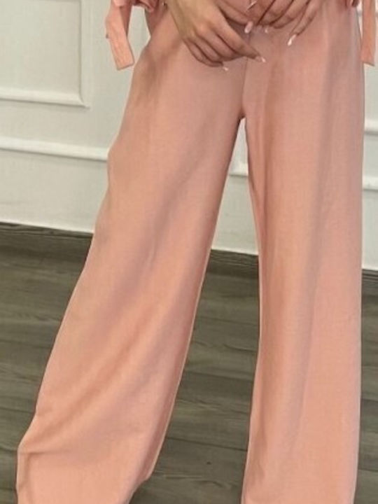 Femei Din material textil Pantaloni cu elastic pink powder