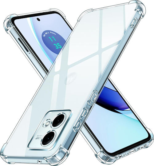 Techsuit Shockproof Clear Back Cover Silicone with Strap Transparent (Motorola Moto G84)