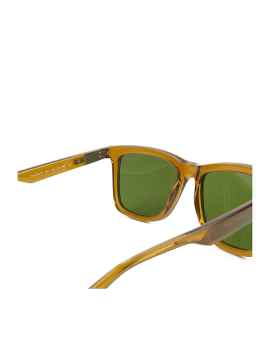 Calvin Klein Unisex Sunglasses with Yellow Plastic Frame and Green Lens CKJ24601S 261