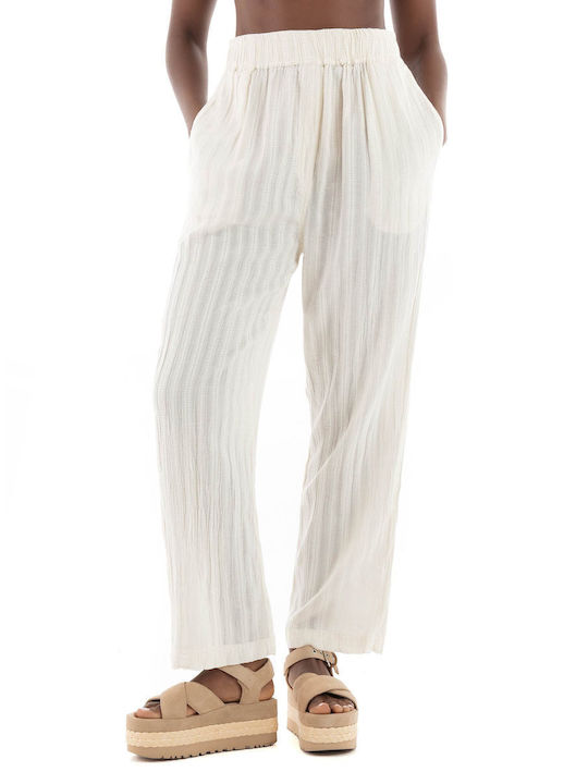 August Women's Fabric Trousers Beige