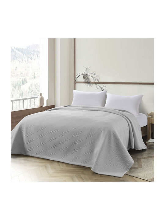 Beauty Home Κουβέρτα Πικέ King Size 260x270εκ. Γκρι
