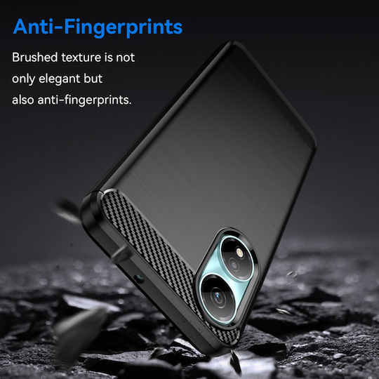 Techsuit Carbon Back Cover Σιλικόνης Μαύρο (Honor X7b - Huawei)