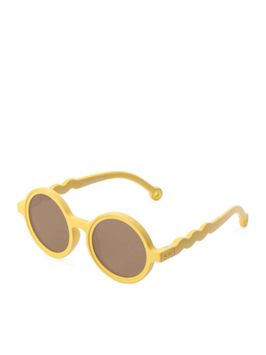 Olivio & Co Στρογγυλά Παιδικά Γυαλιά Ηλίου με Polarized Φακό Κίτρινα